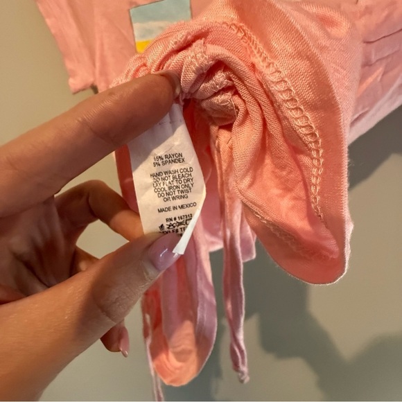 Sunflower Twisted Rushed Y2k Pink Baby Tee Shirt Size Small NWOT t1231 - Picture 5 of 10